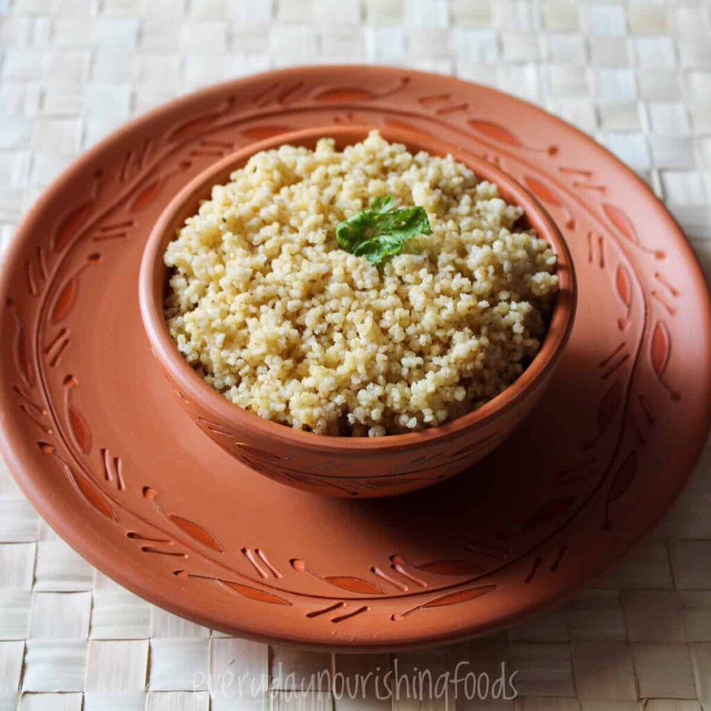 A recipe made from millets