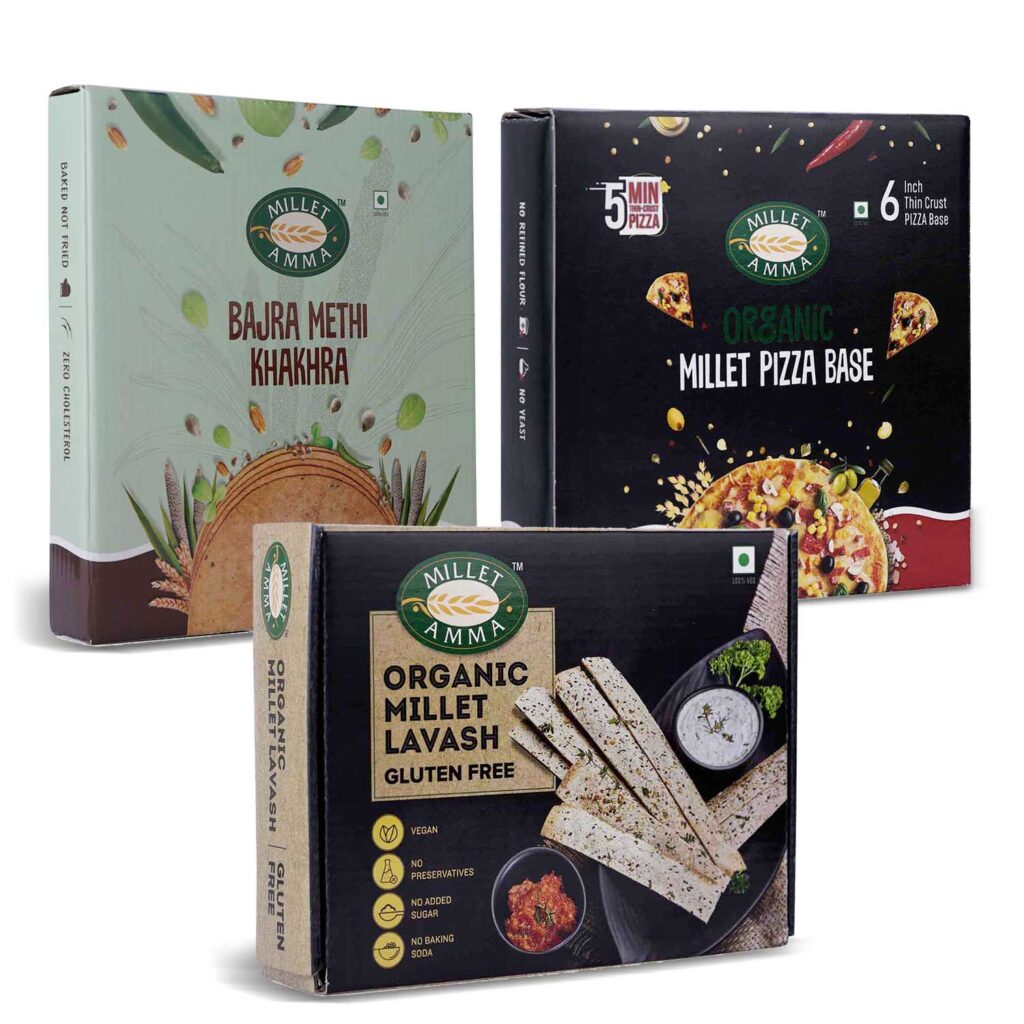 Millet Amma Millet Snacks Combo Pack of 3