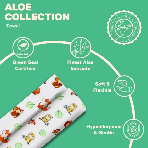 Zooland - Organic Muslin Aloe Vera Burp Cloth - Image 5